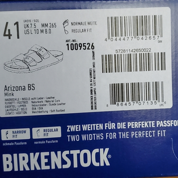 New Birkenstock Arizona Mink Suede 41 - Picture 6 of 6